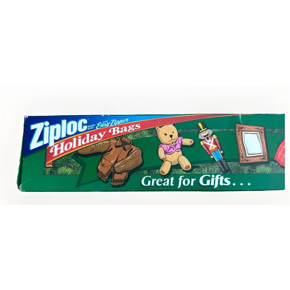 Ziploc Easy Zipper Holiday/Christmas Gift/Storage‎ Bags Jumbo Size VTG 2000